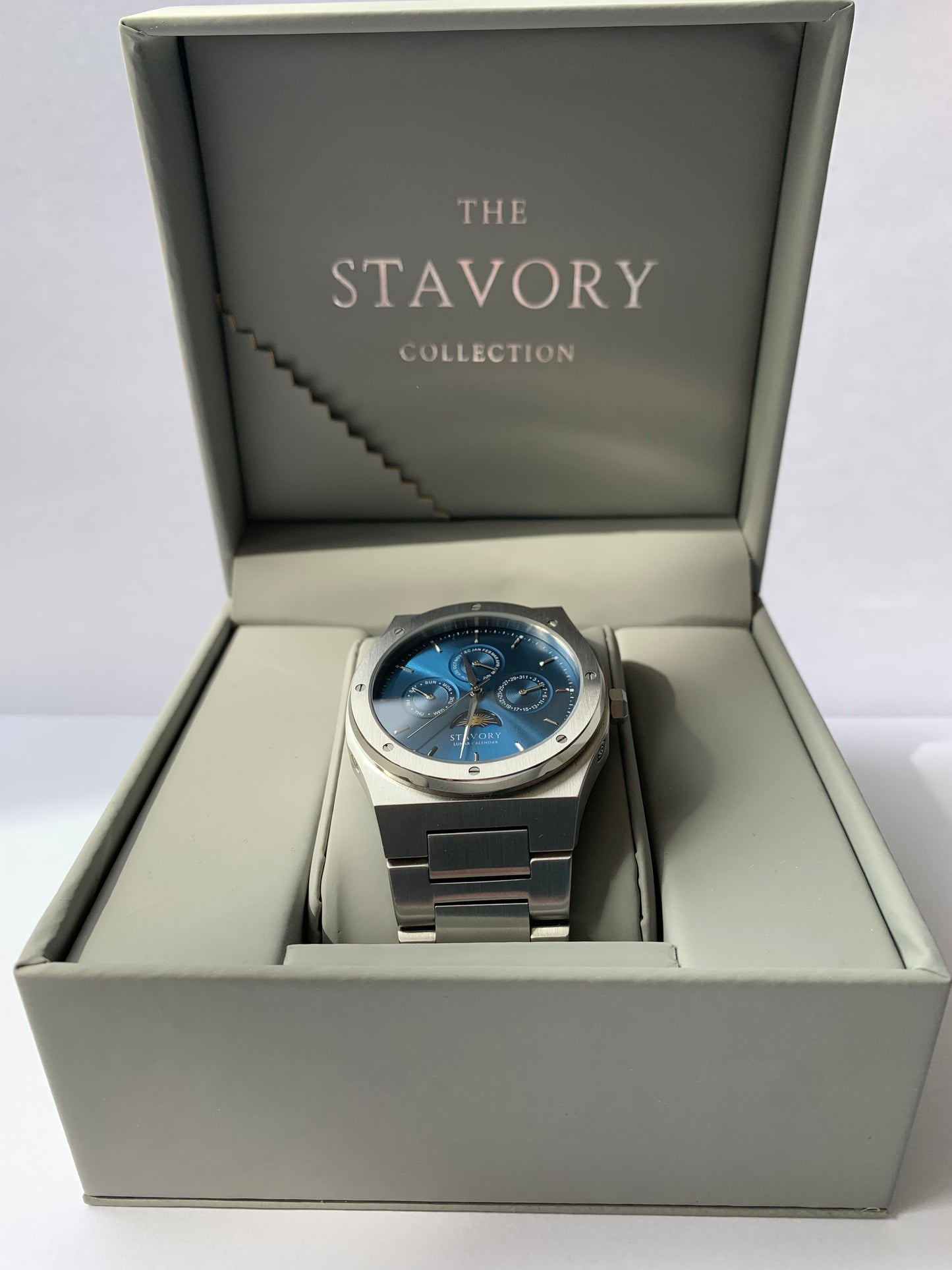 Automatisch horloge van STAVORY diepblauw