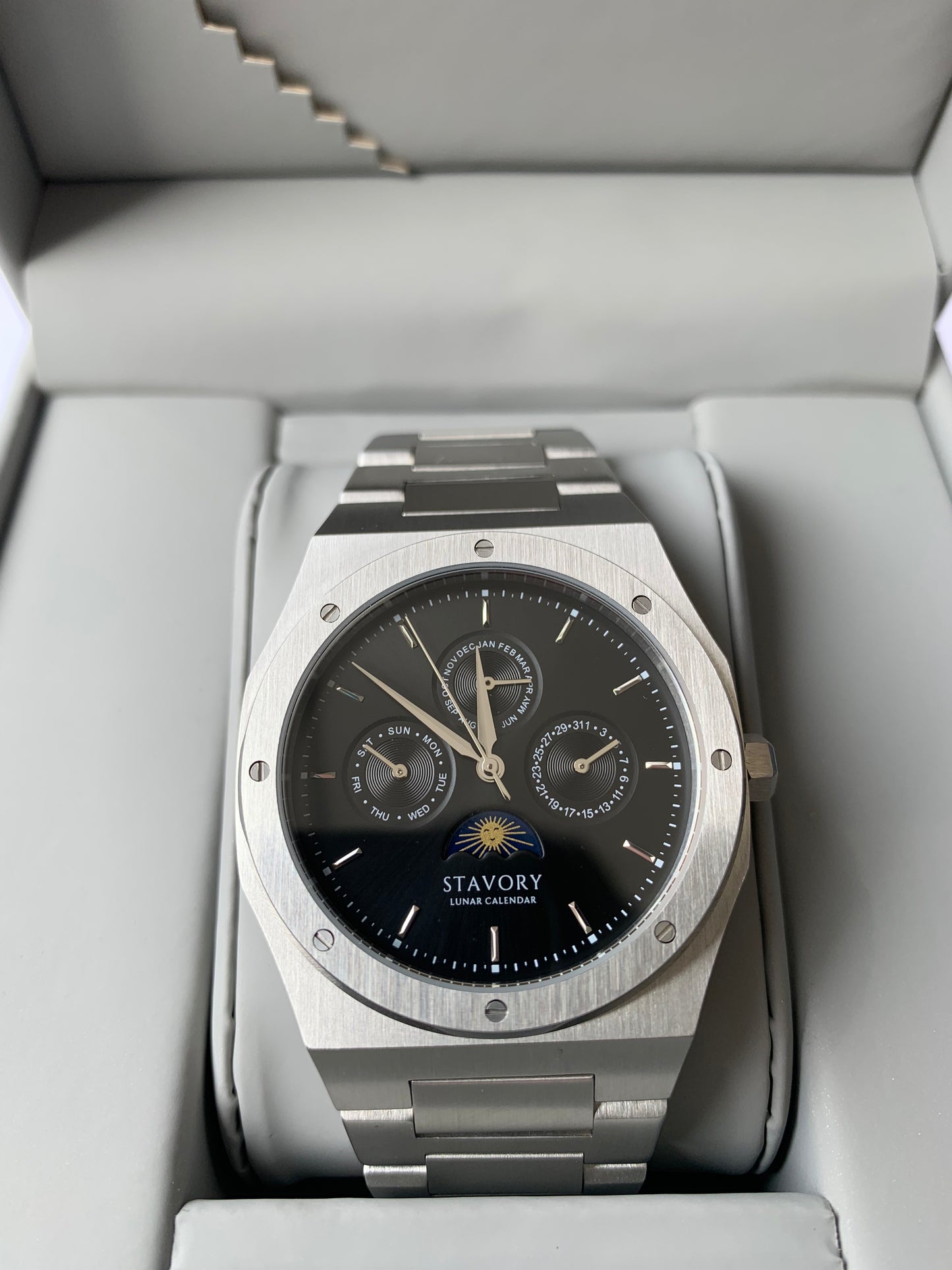 Automatisch horloge van STAVORY klassiek zwart