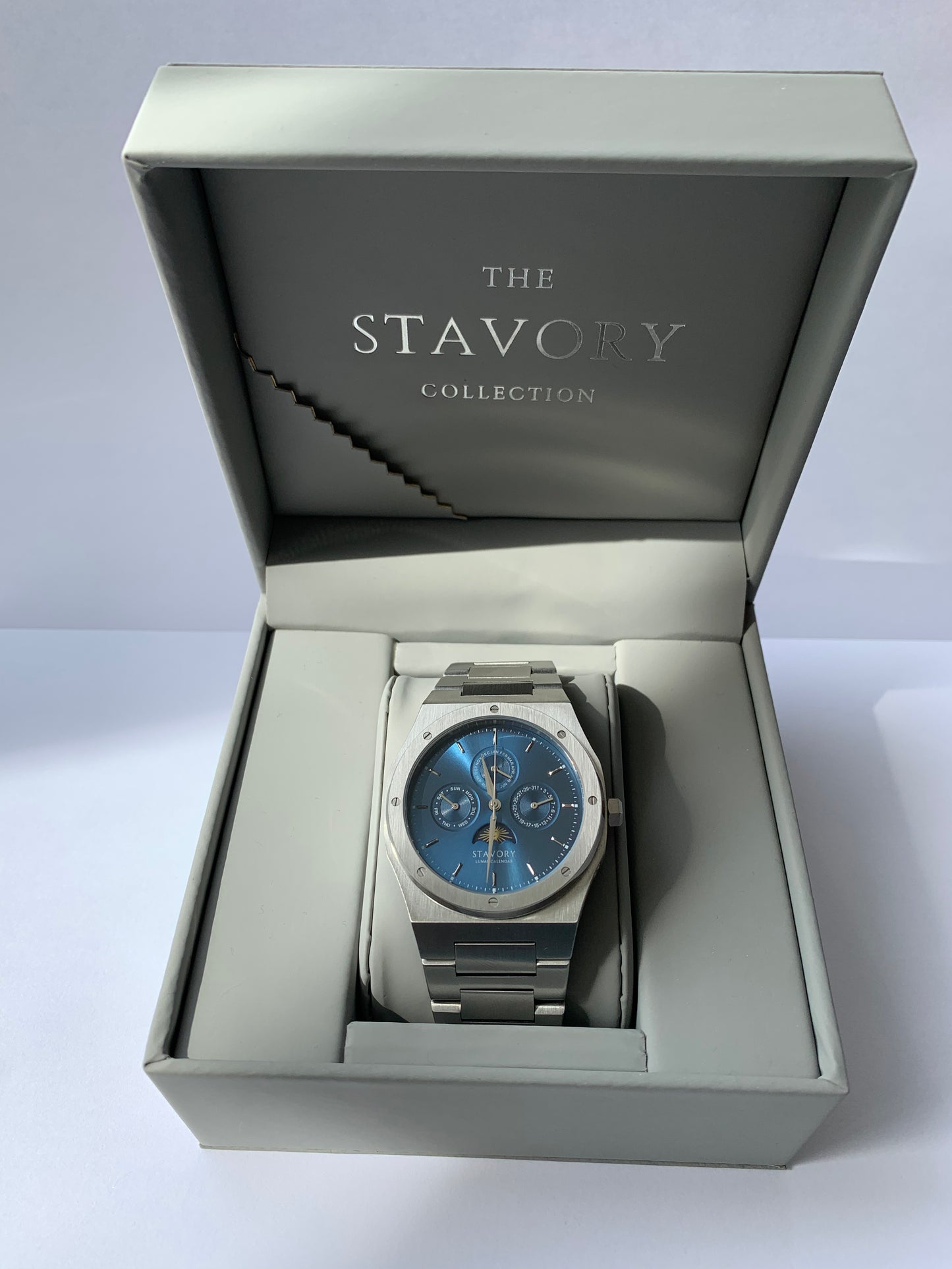 Automatisch horloge van STAVORY diepblauw