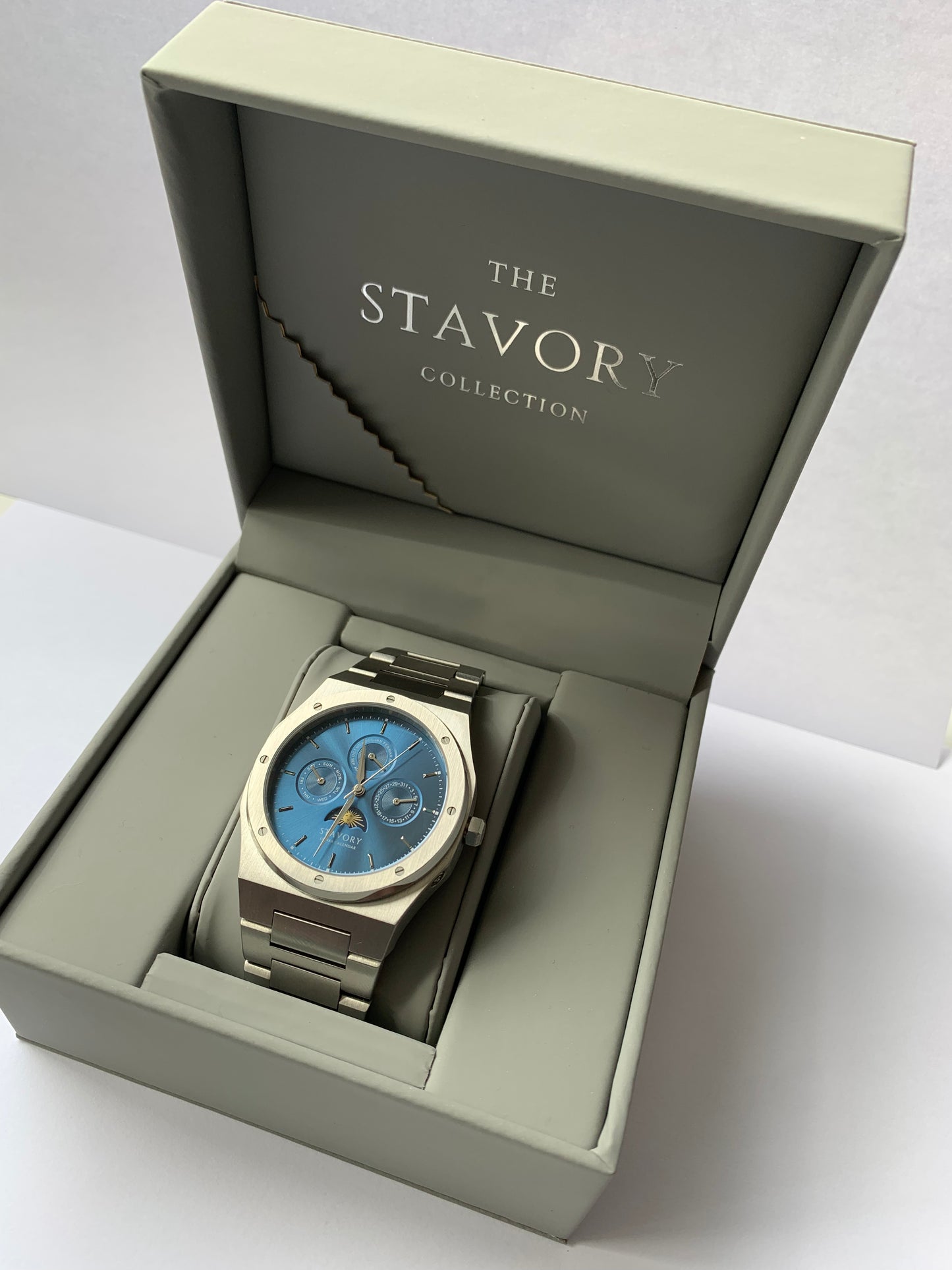 Automatisch horloge van STAVORY diepblauw