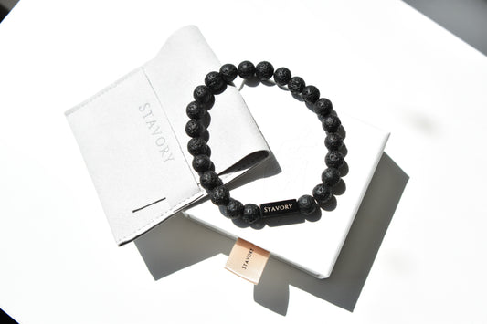 Stavory lava stone prosperity bracelet