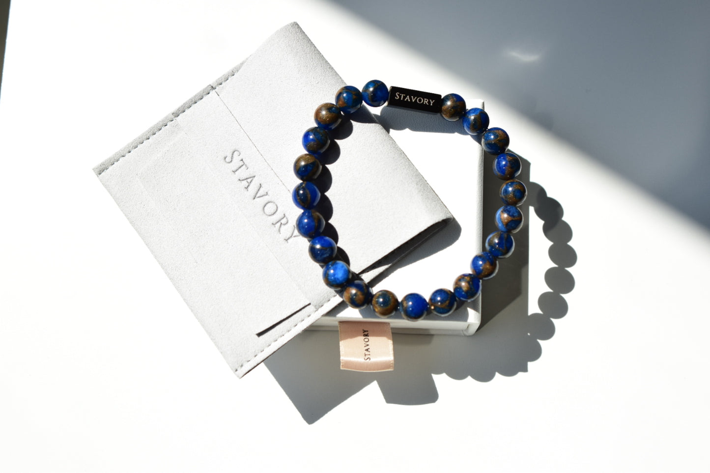 Stavory gold enamel agate prosperity bracelet