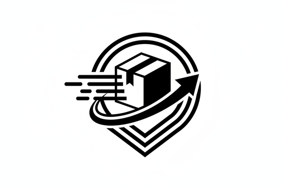 Maak het logo zonder tekst en laat het lijken op snelle verzending